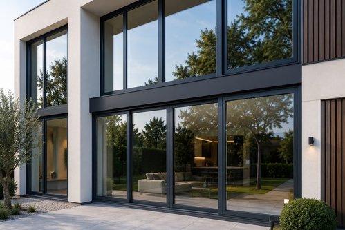 Aluminium raam antraciet