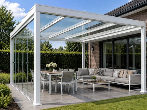 Pergola met schuifwanden